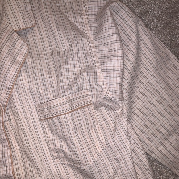 Bill Blass Cream & Brown Button Down Shirt size M - Picture 6 of 9